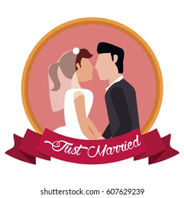 just married couple together label 260nw 607629239